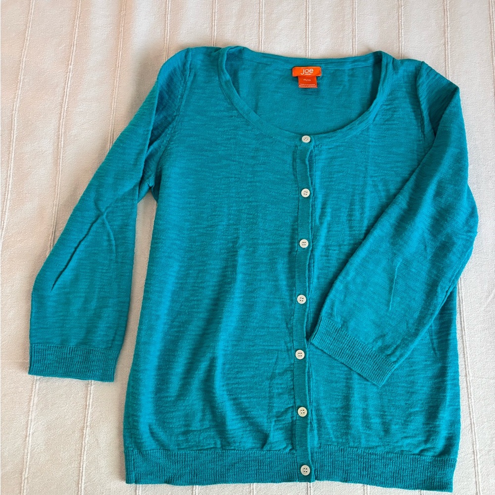 Joe Fresh, Teal Button-Up Cardigan